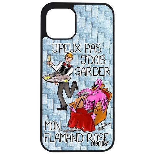 фото Чехол для телефона iphone 12 pro max, "не могу - у меня фламинго!" юмор карикатура utaupia