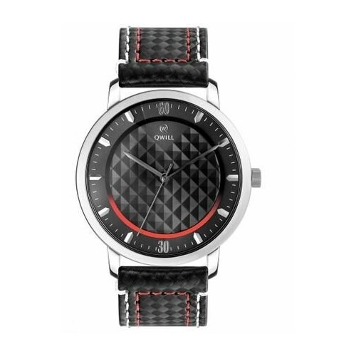 фото Наручные часы qwill, серебро, черный