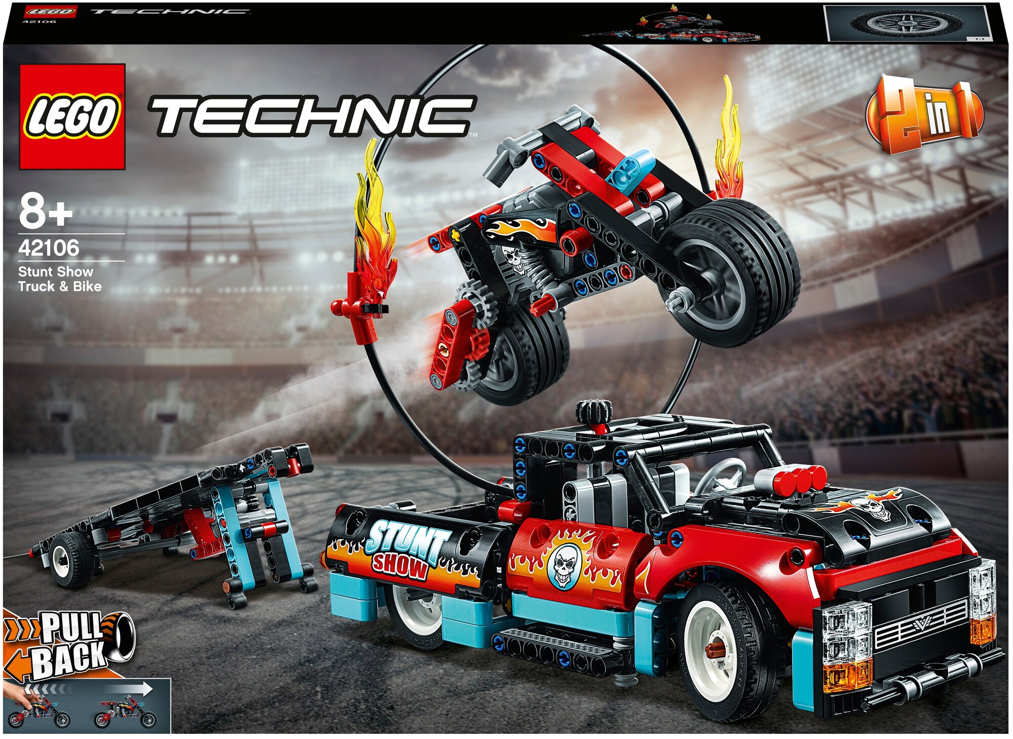 Lego Конструктор LEGO Technic 42106 Stunt Show Truck and Bike