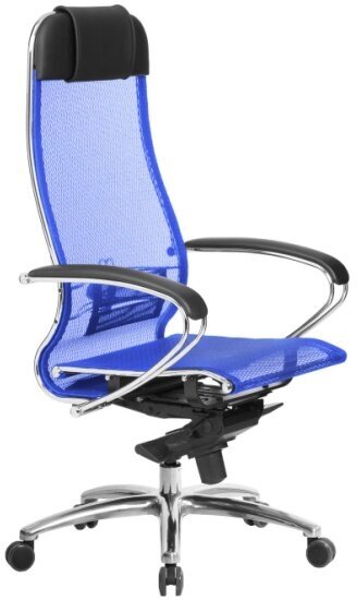 Кресло руководителя метта Samurai S-1.04, Синий - фотография № 6