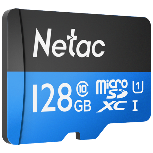 Карта памяти Netac microSDXC 128 ГБ (NT02P500STN-128G-S) карта памяти 128gb microsd class 10 sd адаптер nt02p500stn 128g r netac