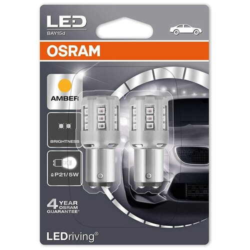 фото Лампа автомобильная светодиодная osram standart amber 1457ye-02b 2 шт.