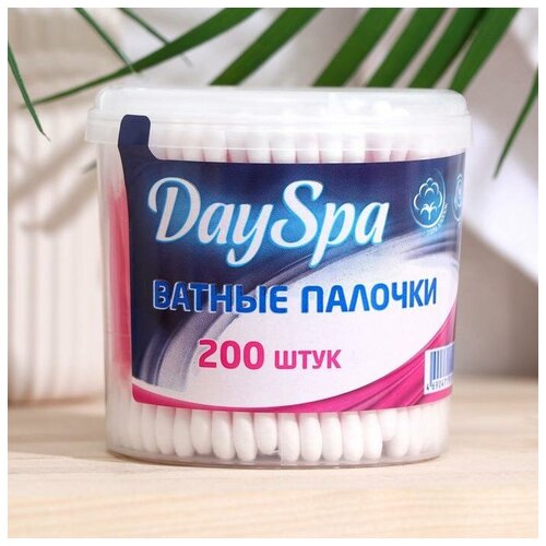 Ватные Day Spa палочки в стакане роз. 200 шт