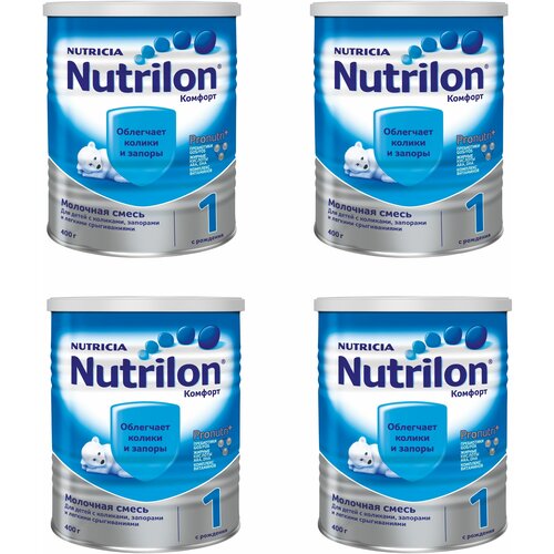 Смесь молочная Nutrilon Комфорт облегчает колики и запоры с 0 месяцев 400 г 4 шт