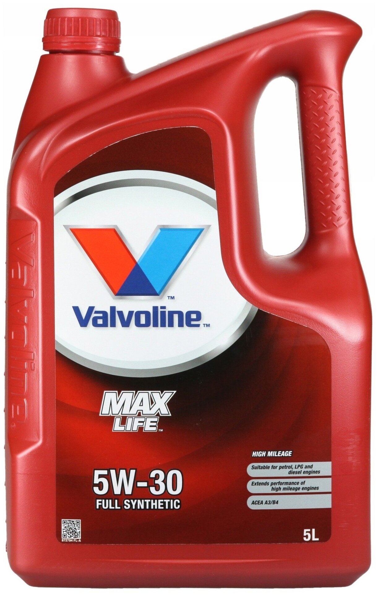 Моторное масло Valvoline MAXLIFE SAE 5W-30 Синтетическое 5 л