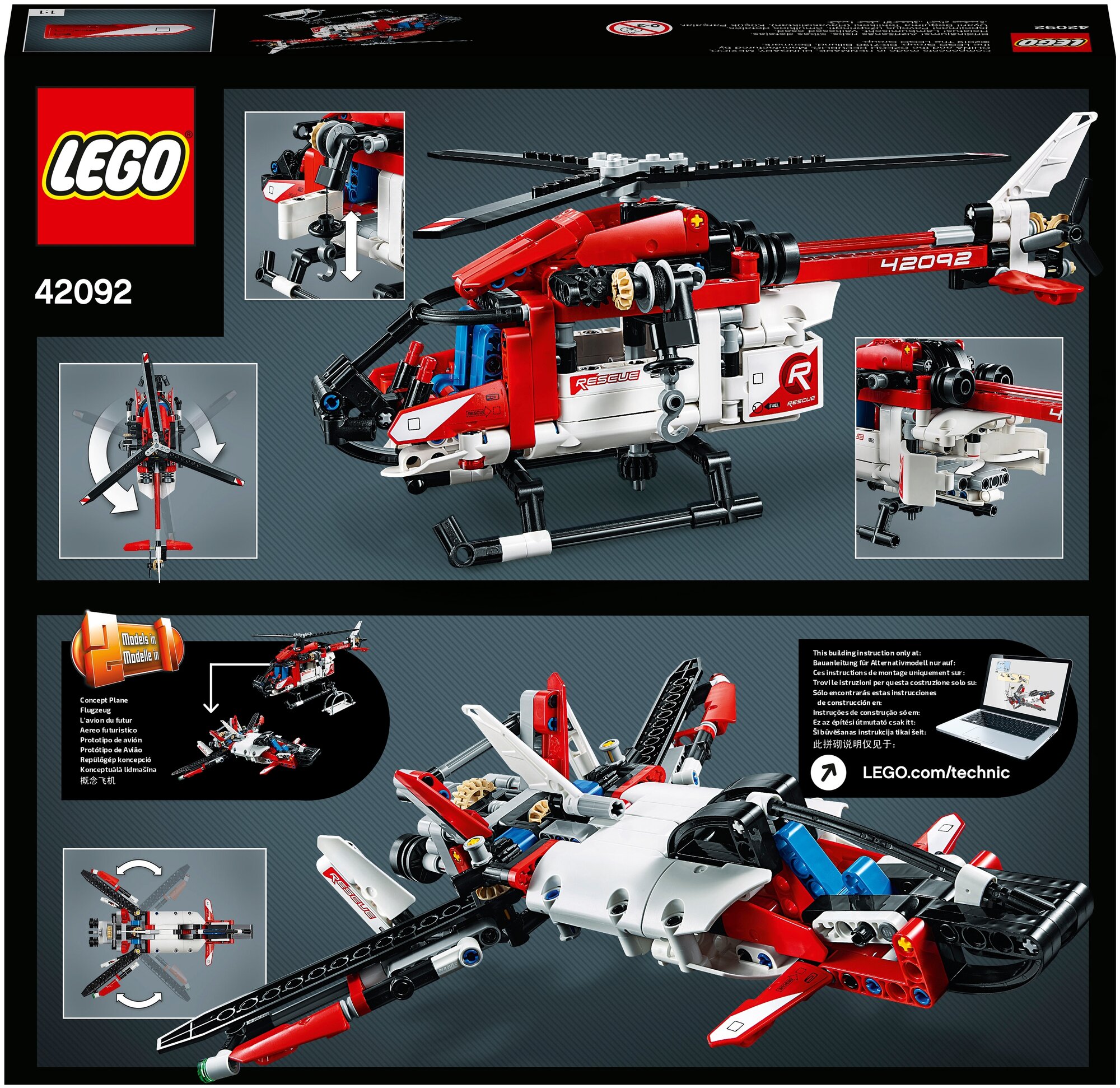Lego Technic 42092 Спасательный вертолёт Конструктор - фото №2