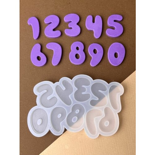 Силиконовый молд цифры 3 см