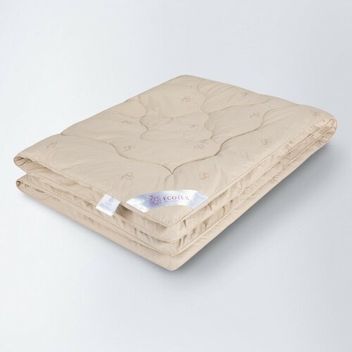 Одеяло ECOTEX Караван, всесезонное, верблюжья шерсть, 205 x 220 см, белый