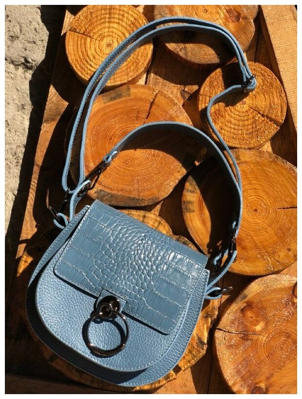 фото Кожаная сумка из Италии/Сумка седло