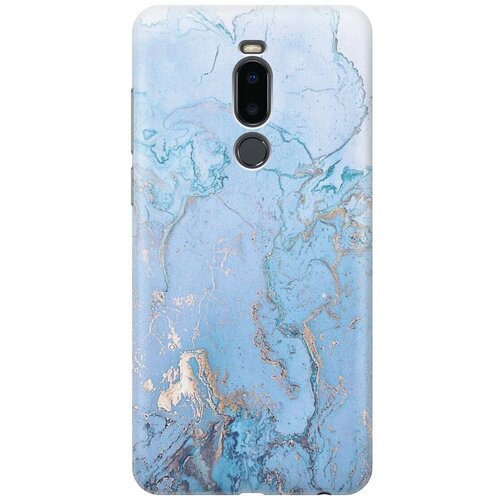 фото Re:paчехол - накладка artcolor для meizu note 8 с принтом "голубой мрамор"