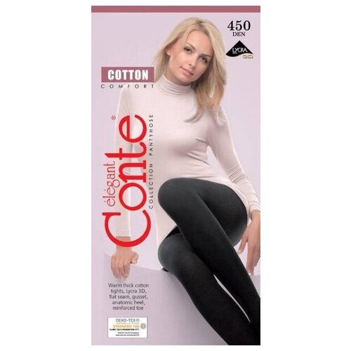 Колготки женские хлопковые CONTE COTTON 450 den (размер - 3)