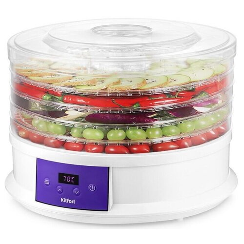 Сушка для фруктов и овощей Kitfort КТ-1927 5под 250Вт белый 497000₽