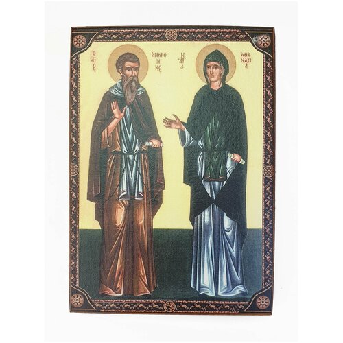 Икона Андроник и Афанасия, размер иконы - 20х25
