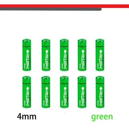 Наконечник оплетки троса скорости 4мм алюминиевый 10шт зеленый