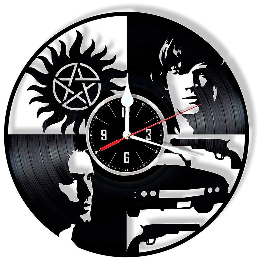 Часы из виниловой пластинки (c) VinylLab Сверхъестественное