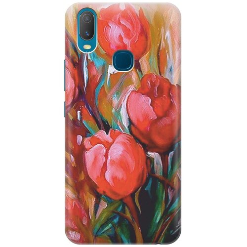 фото Cиликоновый чехол на vivo y11 / виво у11 с принтом "тюльпаны" gosso
