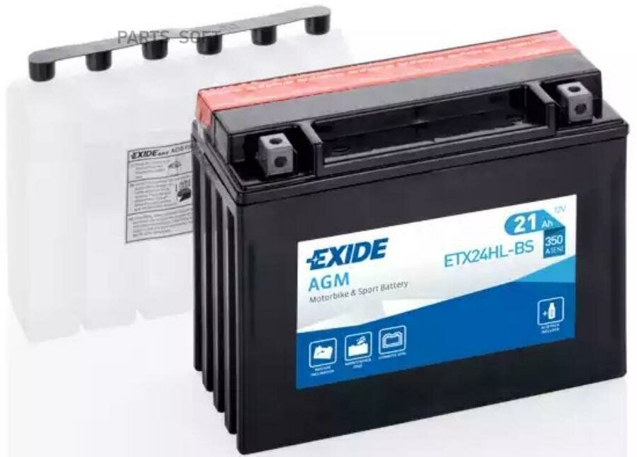 Аккумуляторная Батарея Exide Agm [12V 21Ah 350A] EXIDE арт. ETX24HL-BS