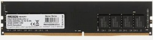 Изображение товара Оперативная память Amd DDR4 16Gb 3200MHz pc-25600 Radeon R9 Gamers Series Black CL16, 1.35V (R9416G3206U2S-UO)