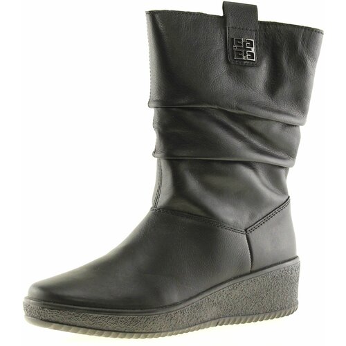 фото Полусапоги rieker, зимние, натуральная кожа, размер 37, черный