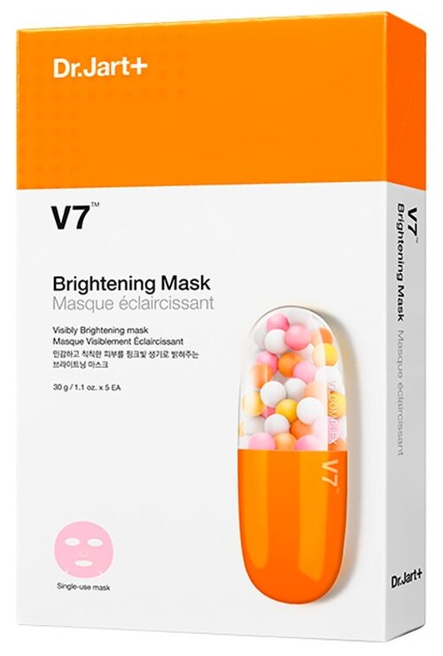 Dr.Jart+ Осветляющая маска для лица с витаминным комплексом V7 Brightening Mask, 30 г, 30 мл