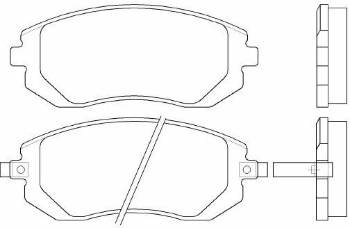 Дисковые тормозные колодки передние NISSHINBO NP7001 для Subaru (4 шт.) - фотография № 10