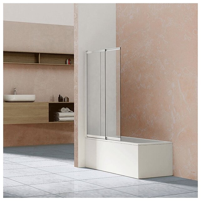 Шторка для ванны Vincea 145х100 VSB-1E100CL