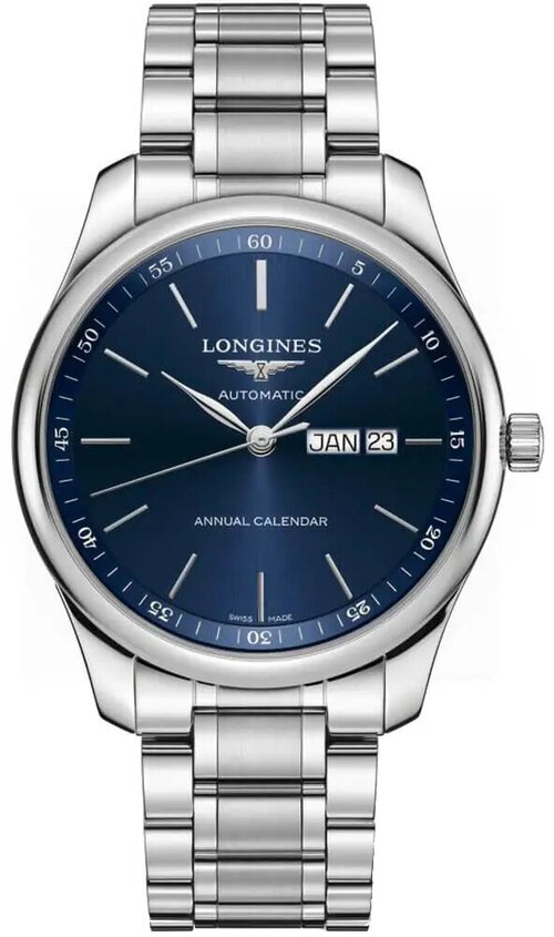 Наручные часы LONGINES The Longines Master Collection, серебряный, синий