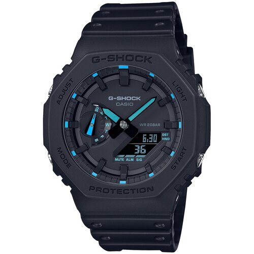 Наручные часы CASIO G-Shock GA-2100-1A2ER, синий, голубой наручные часы casio g shock черный мультиколор