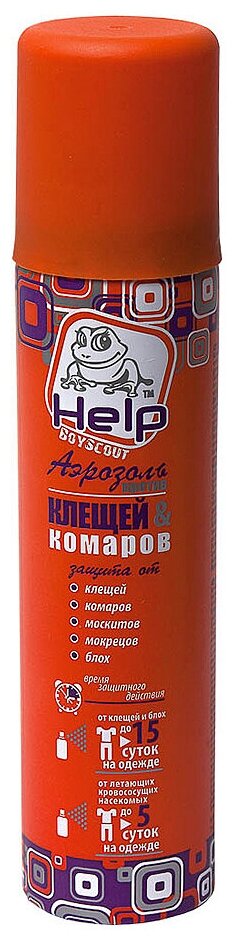 Аэрозоль от клещей и комаров HELP 75 мл