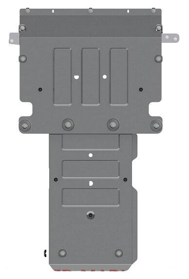 Защита картера и КПП Sheriff на Ауди Q5 с кронштейнами 2017-2022, алюминий 4мм, арт:02.3425 V1