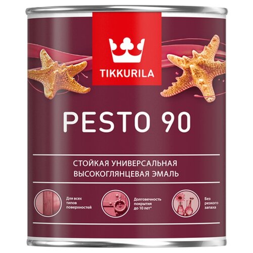 Эмаль высокоглянцевая Euro Pesto 90 (Песто 90) TIKKURILA 2,7 л бесцветная (база С)