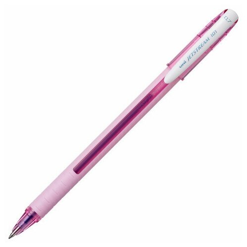 Ручки шариковые UNI Ручка шариковая масляная с грипом UNI JetStream, синяя, корпус розовый, линия 0,35мм, ш/к 03750