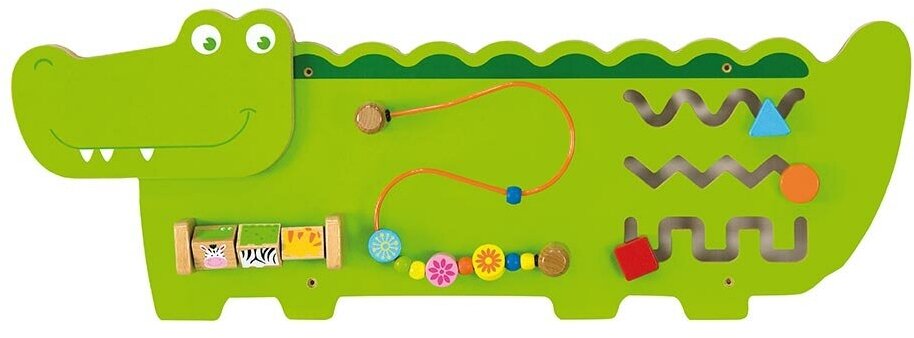 Модуль развивающий, бизиборд Крокодил (дерево) Viga 50469