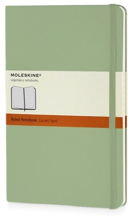 Записная книжка Moleskine Classic (в линейку) в твердой обложке, Large (13х21см), фисташковый