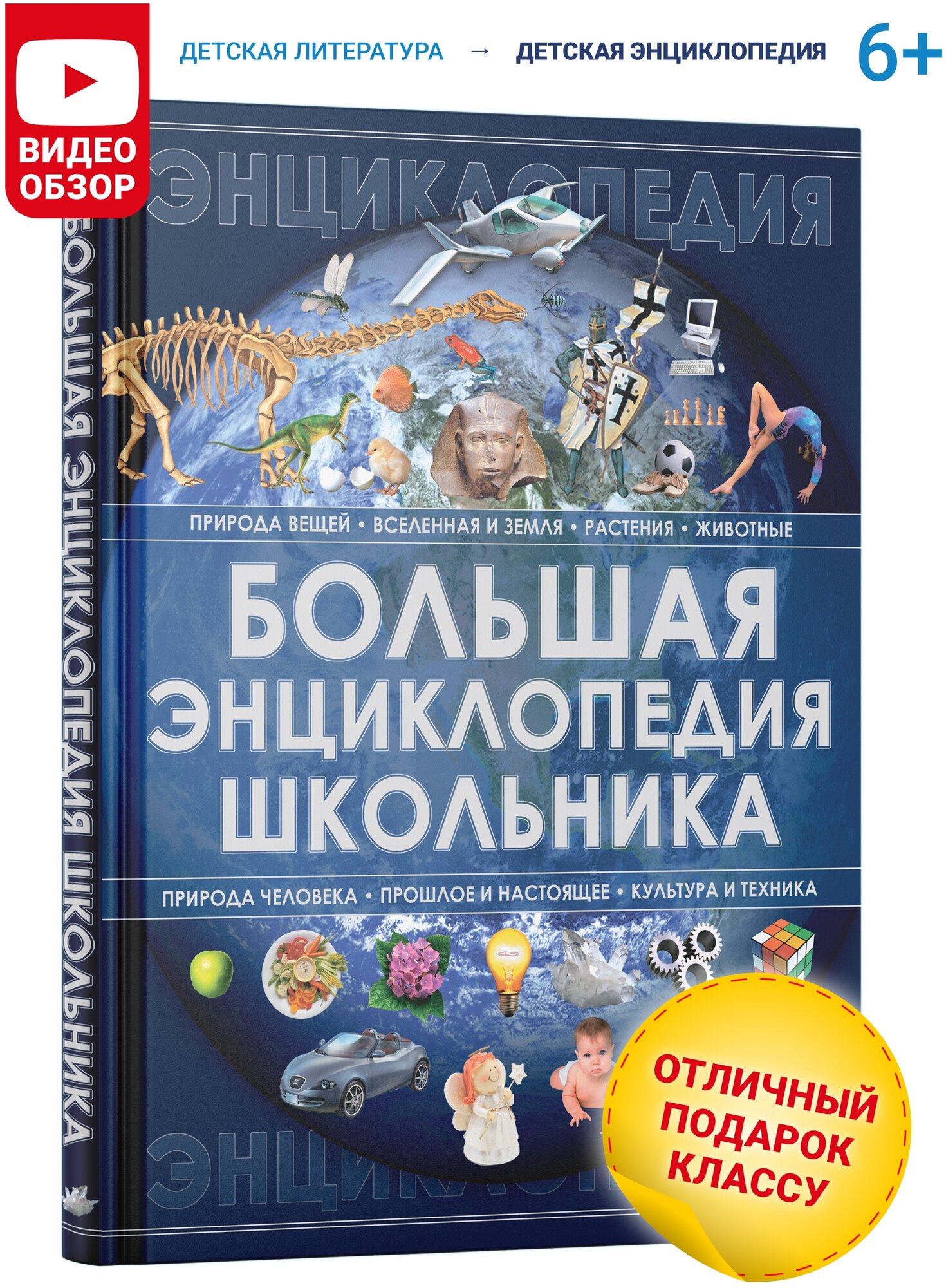 Книга для детей Большая энциклопедия школьника, развивающая, познавательная. Подарок ребенку