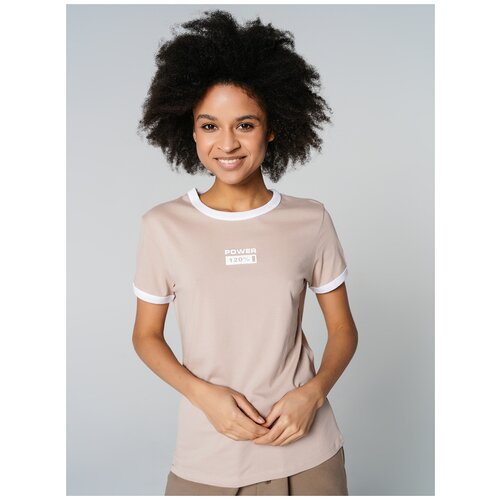 фото Футболка с кор.рукавом твое 78764 размер l, бежевый, women