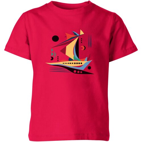 Футболка Us Basic, размер 4, розовый детская футболка абстракция корабль в стиле кандинского 152 синий