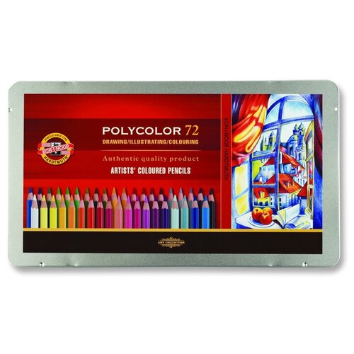 KOH-I-NOOR Карандаши цветные Polycolor, 72 цвета (3827072001PL)