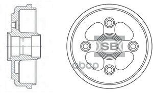 Sd3011_барабан Тормозной! Daewoo Matiz 0.8/1.0 98> Sangsin brake арт. SD3011