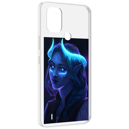 Чехол MyPads девушка синяя ледяная женский для Nokia C31 задняя-панель-накладка-бампер