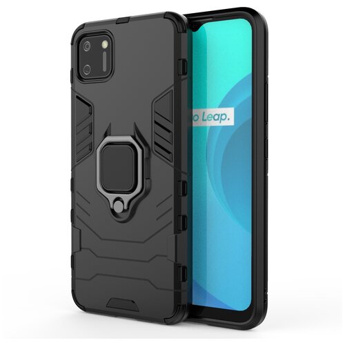 фото Чехол-бампер mypads для realme c11 противоударный усиленный ударопрочный черный