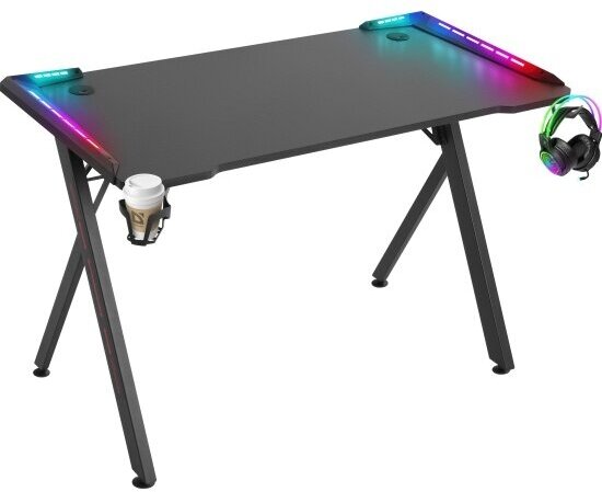 Игровой стол Defender Extreme RGB подсветка (Черный)