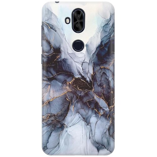 фото Cиликоновый чехол на asus zenfone 5q / 5 lite zc600kl / асус зенфон 5 кью / 5 лайт с принтом "черно-белый мрамор" gosso