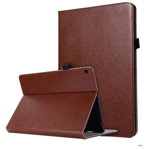 фото Чехол-футляр mypads для apple ipad mini (2019) с визитницей и держателем для руки натуральная кожа цвет коричневый