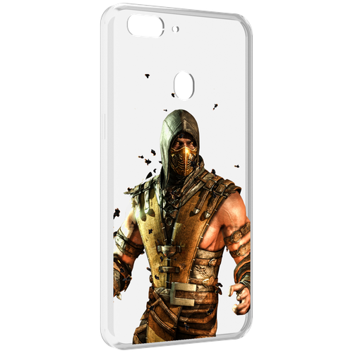 чехол mypads mortal kombat scorpion для oppo a57 5g 2022 задняя панель накладка бампер Чехол MyPads Mortal Kombat scorpion для Oppo Realme 2 задняя-панель-накладка-бампер