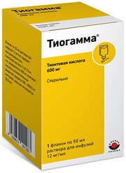 Тиогамма р-р д/инф., 12 мг/мл, 50 мл