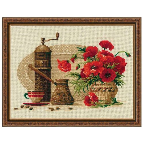 фото Набор для вышивания крестом riolis "сотвори сама, кофе", 30*24 см (1121) риолис