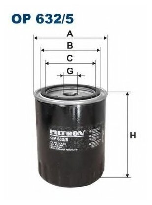 Фильтр масляный HY Accent -05, Getz, Santa Fe, KIA, OP6325 FILTRON OP632/5