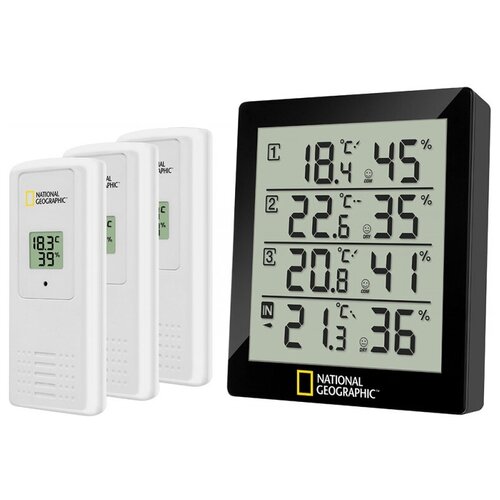 Метеостанция Bresser National Geographic с тремя датчиками черный 9070200 1232000₽