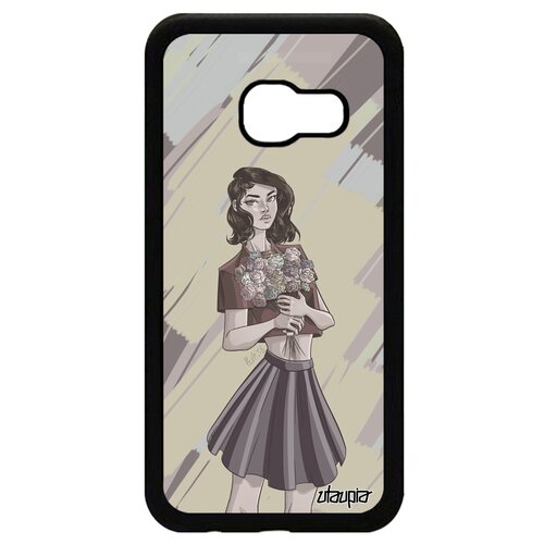 фото Чехол на телефон samsung galaxy a3 2017, "девушка и цветы" аниме портрет utaupia